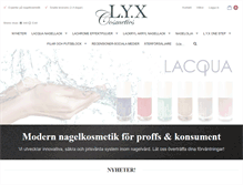 Tablet Screenshot of lyxcosmetics.com